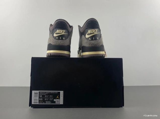 Black FZ4811-001 Air x Jordan 3 Maniere A Ma 0728